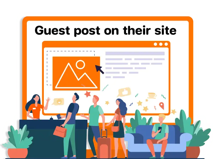 How to connect with influencers in your business industry. Guest posts on their site
