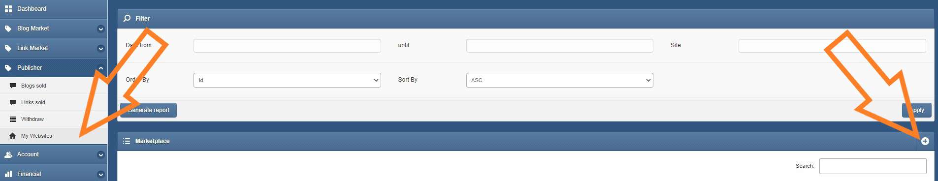 Submit your website