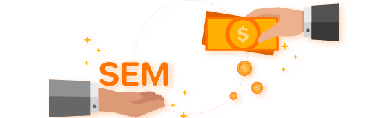 You pay for every single click and impression when using SEM